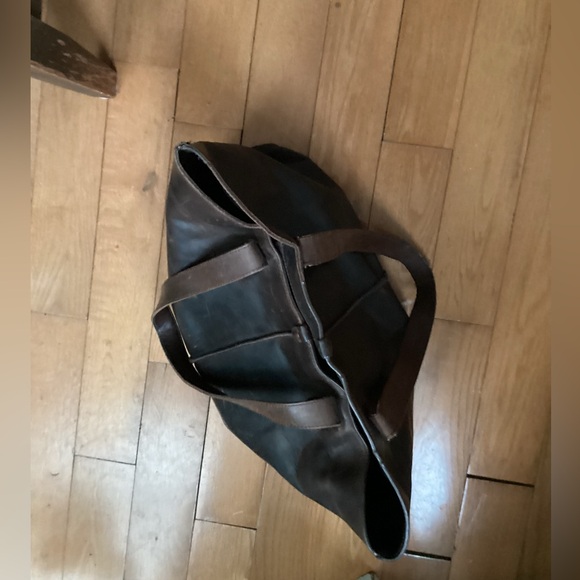 UGG Brown Leather Tote Bag - Picture 9 of 10